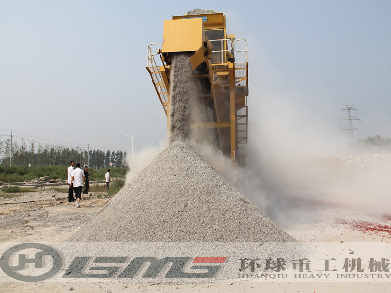 100tph construction waste Mobile crushing line in HangZhou, China