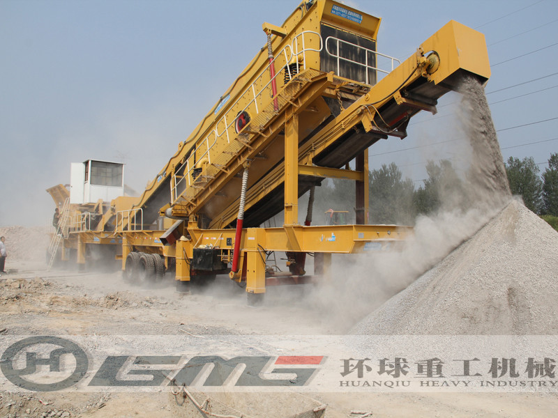 100tph construction waste Mobile crushing line in HangZhou, China